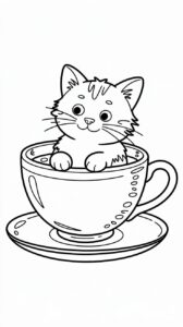 coloriage de chat à imprimer