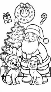 kleurplaten kerstman