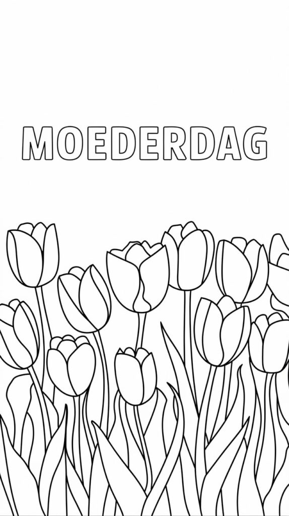 coloring page mother's day