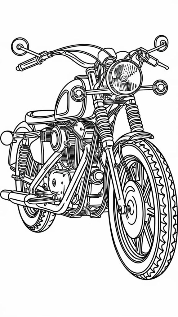 coloriage moto facile