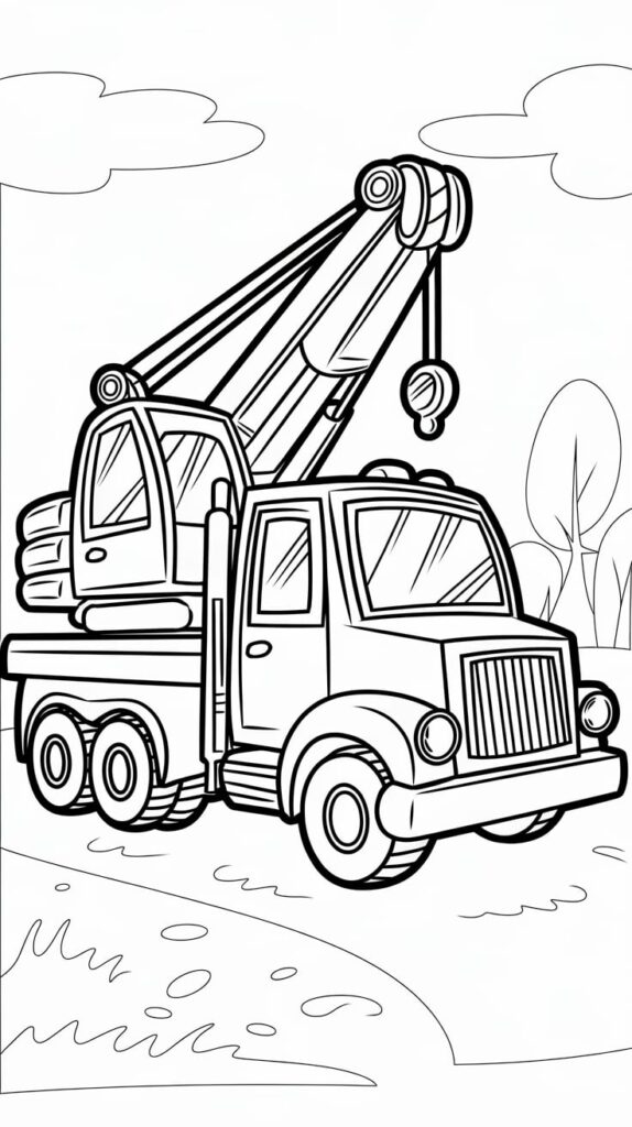 trucks coloring page