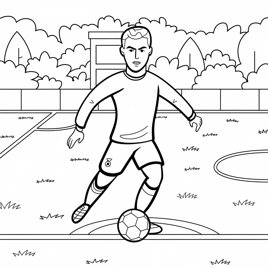 fußballer ausmalbild