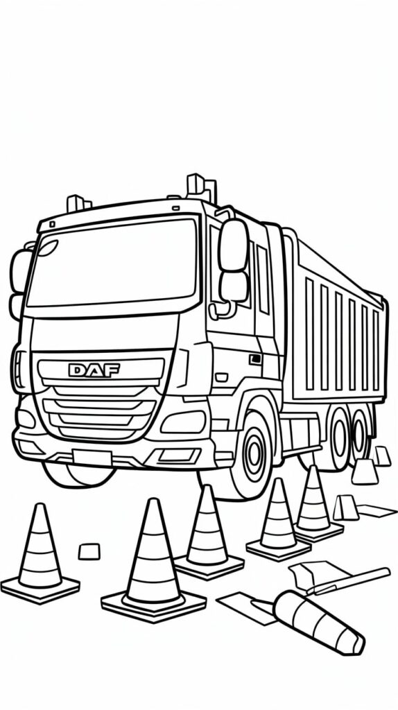 dump truck coloring page