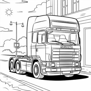 color pages trucks