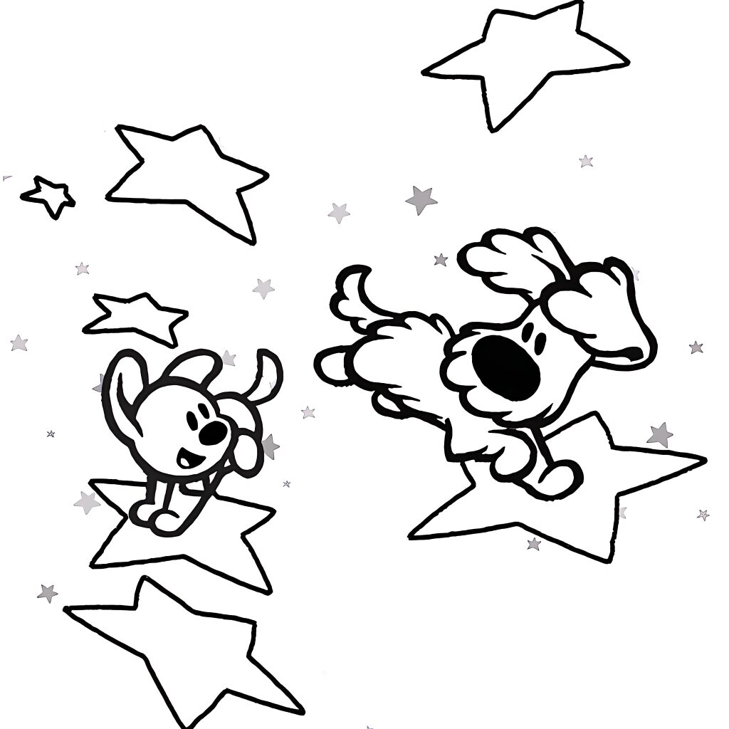 kleurplaten woezel en pip uitprinten