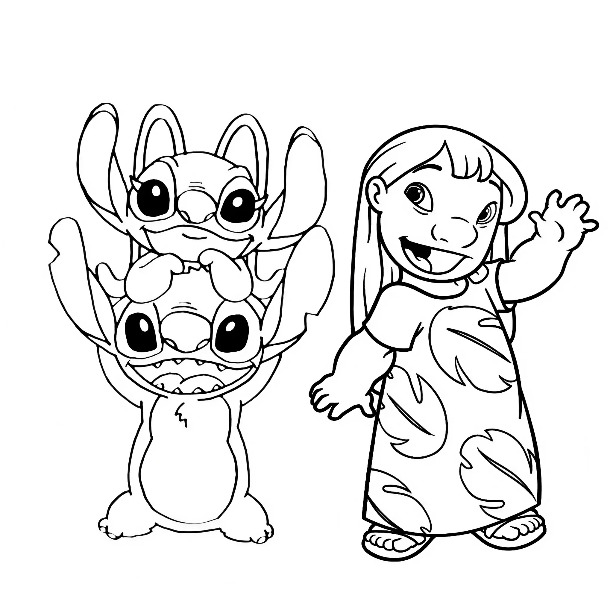 Coloriages Stitch Et Angel 12 Pages Imprimables T l chargeables Au Coloriages Stitch Et Angel 12 Pages Imprimables T l chargeables Au