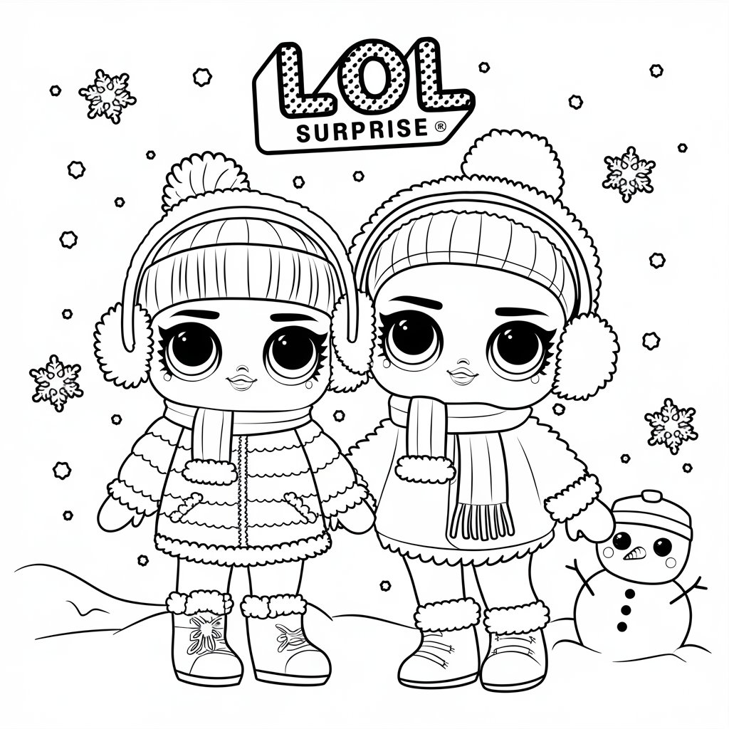 lol surprise kleurplaat