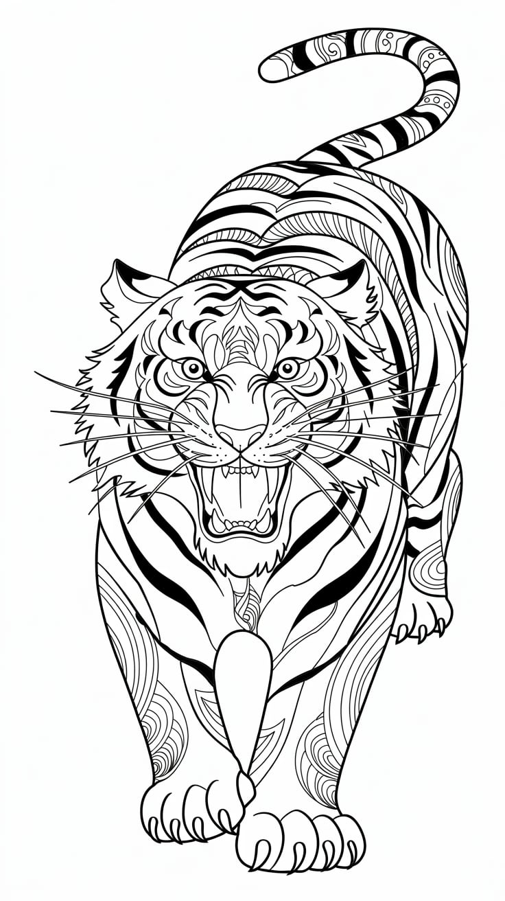 come disegnare una tigre