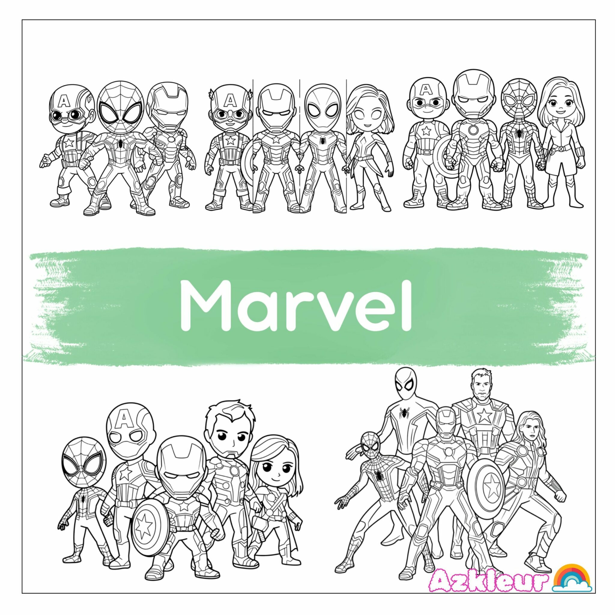 Free Printable Marvel Coloring Pages - 19 Pages to Download (PDF)