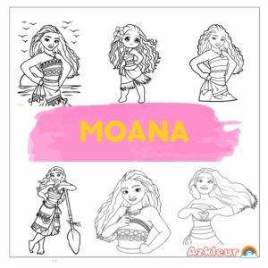 Moana para colorir