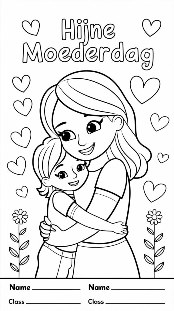 mother's day coloring pages printable