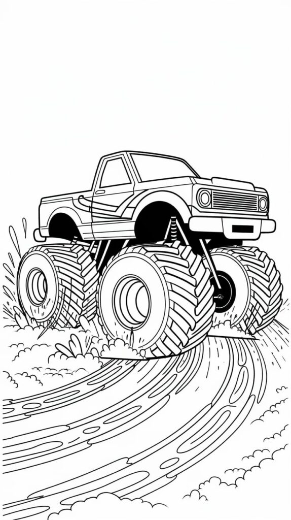 monster truck coloring pages printable