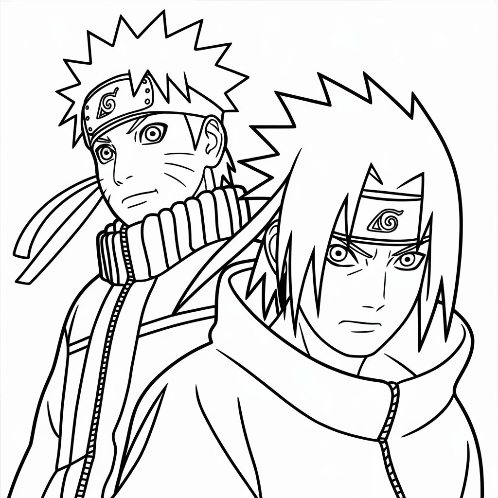 disegno naruto da colorare