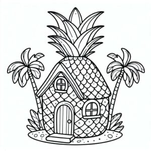 gingerbread house coloring page