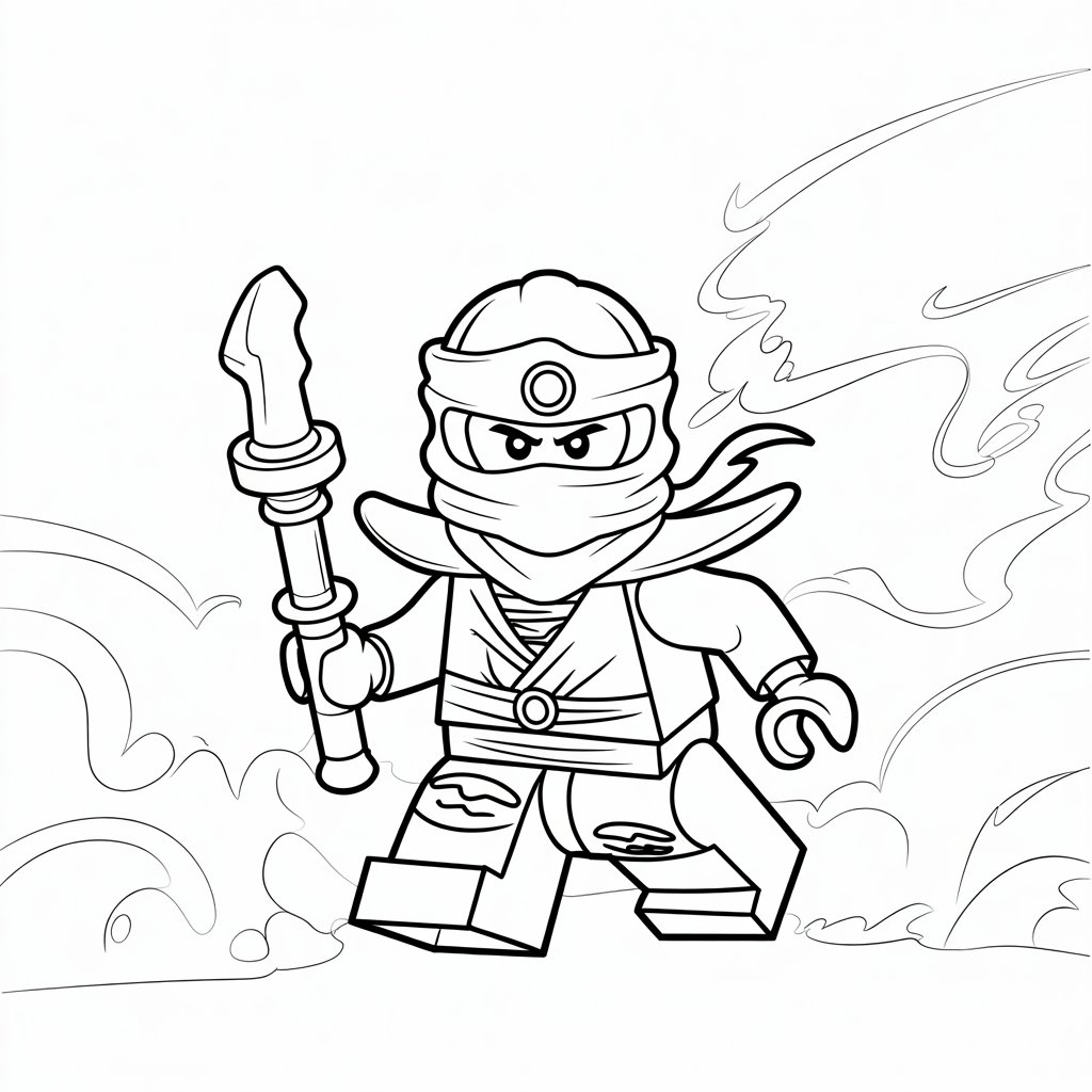 ninjago lego kleurplaat