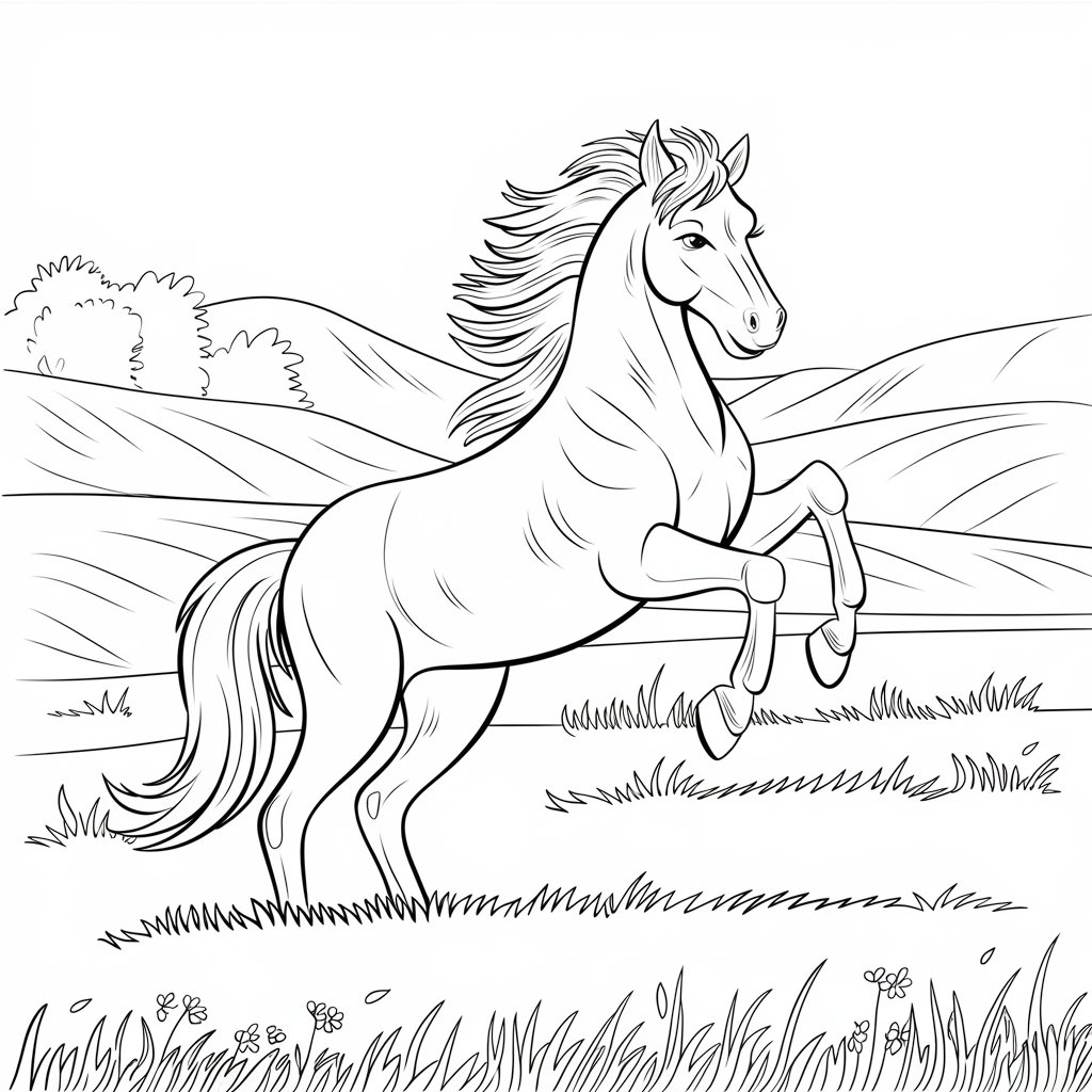 coloriage cheval à imprimer pdf