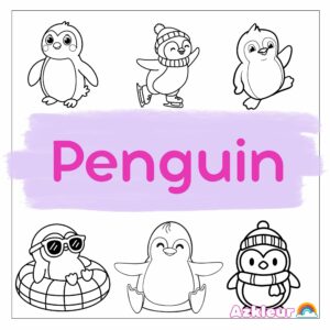 Ausmalbild Pinguin