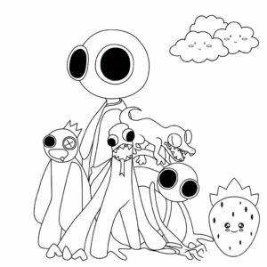 rainbow friends coloring pages free