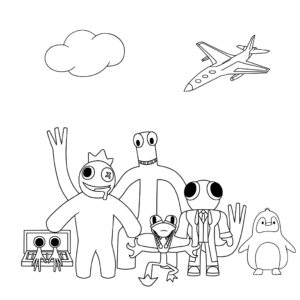 all rainbow friends coloring pages