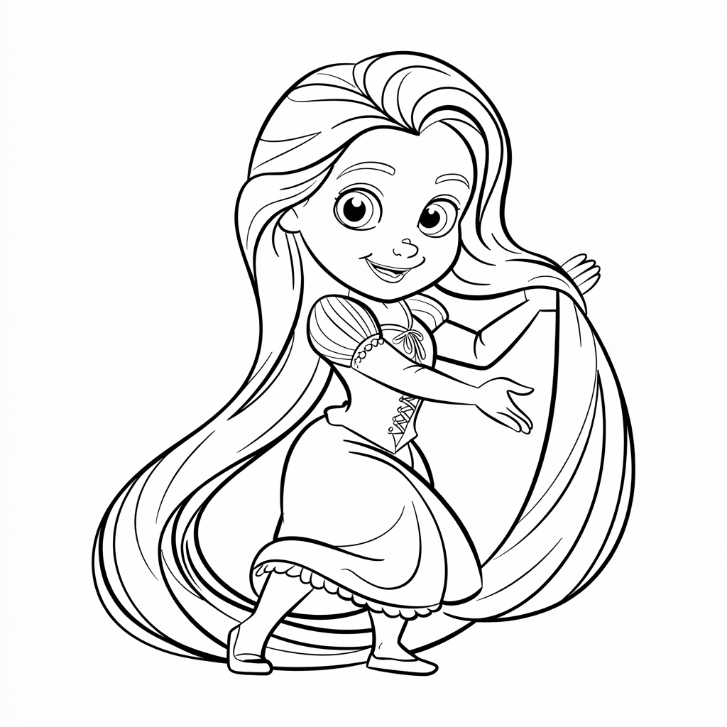 ausmalbilder disney rapunzel