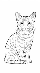 coloriage chat mignon