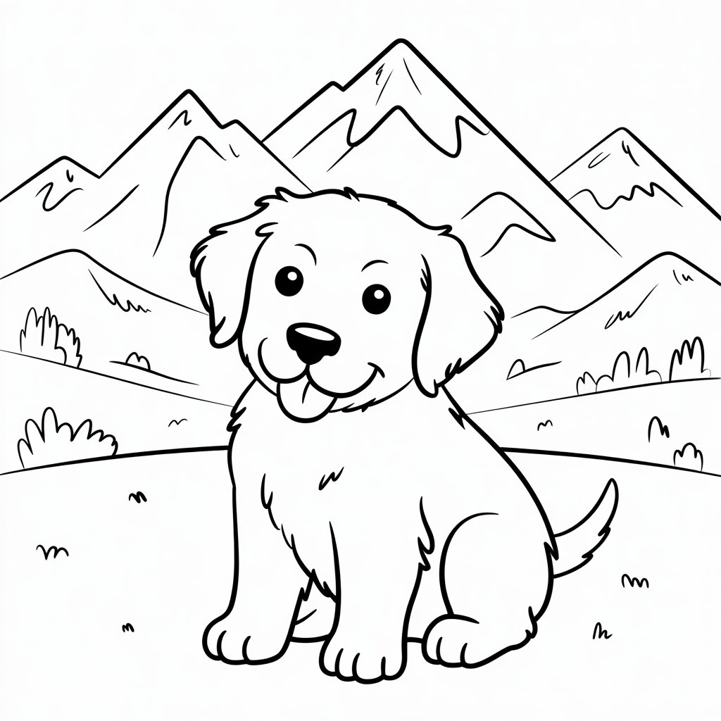 schattige puppy kleurplaat puppy