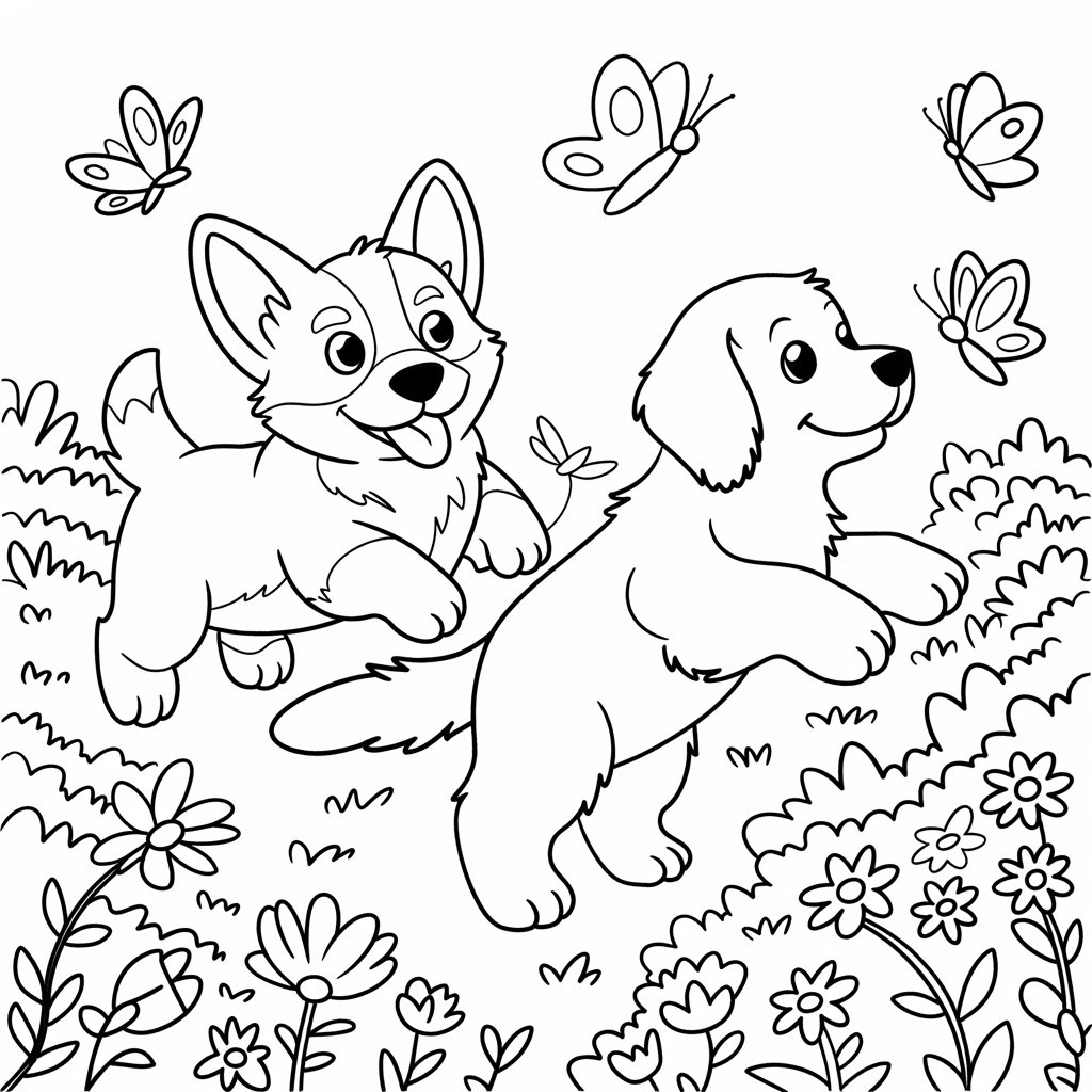 schattige puppy tekenen