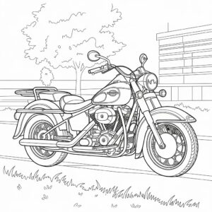 coloriage à imprimer moto