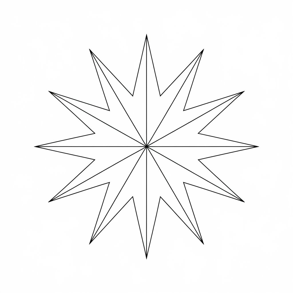 ster kleurplaat leeg