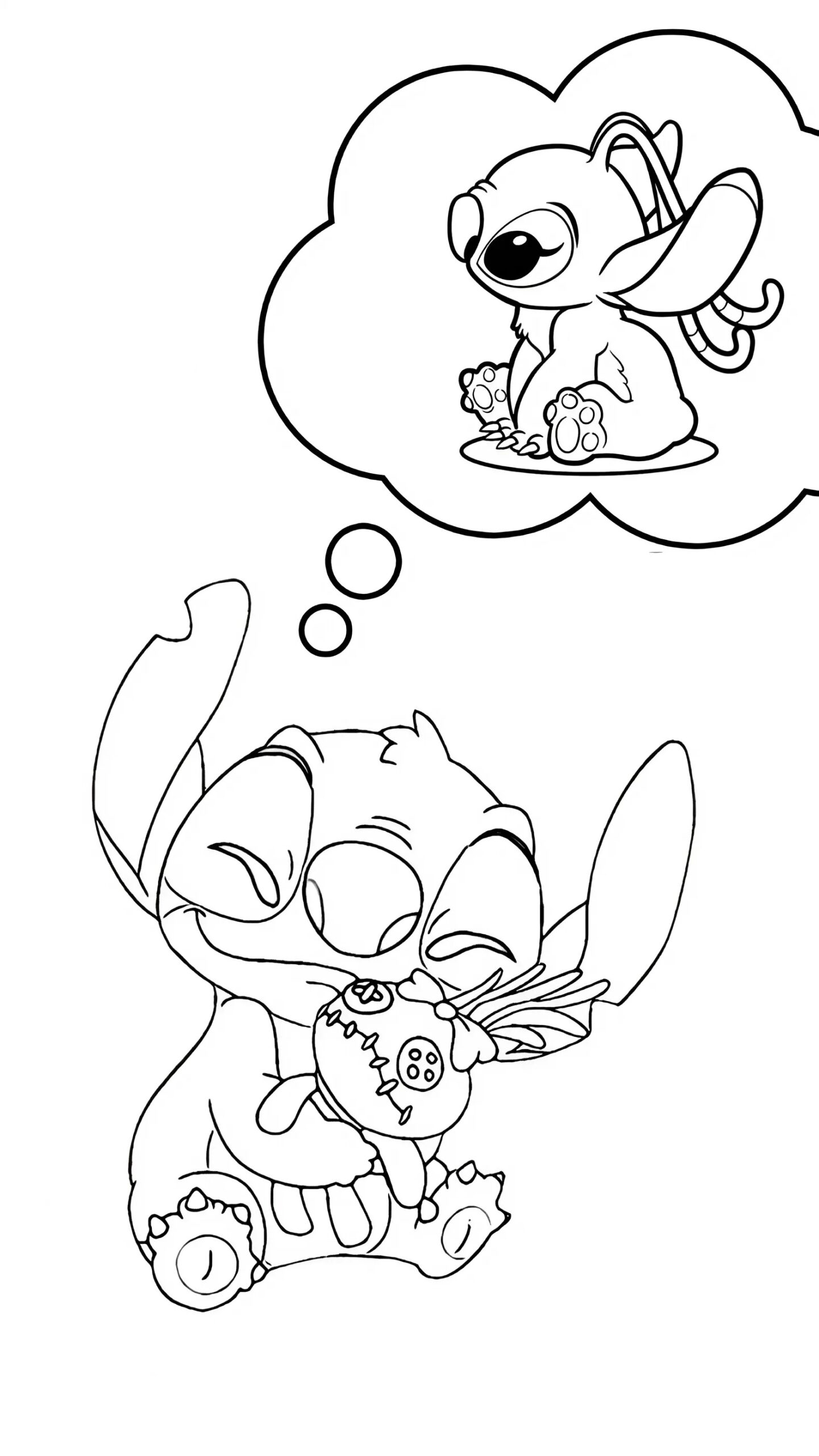 stitch en angel tekenen makkelijk