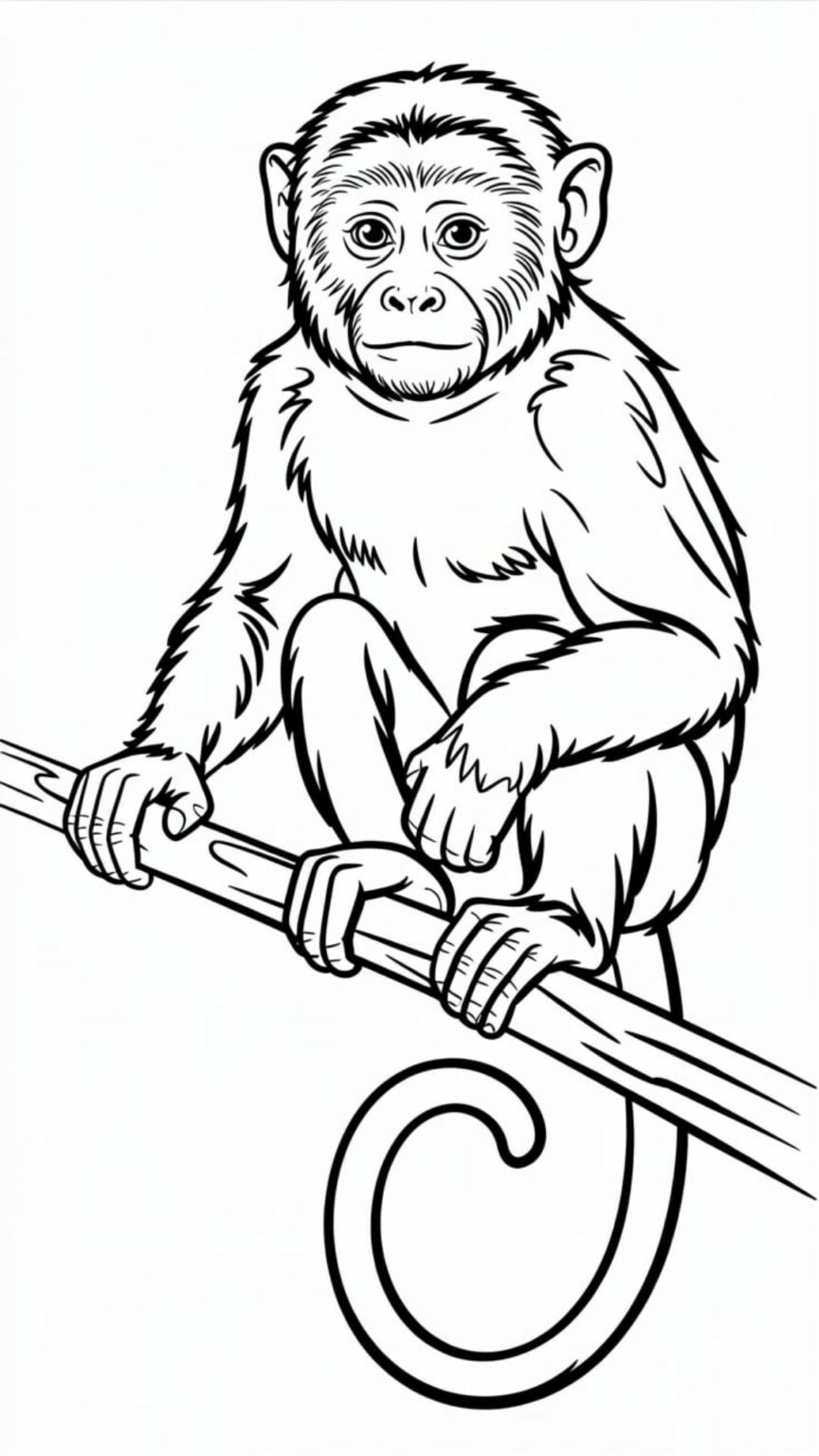 Free Printable Monkey Coloring Pages - 19 Pages PDF Download