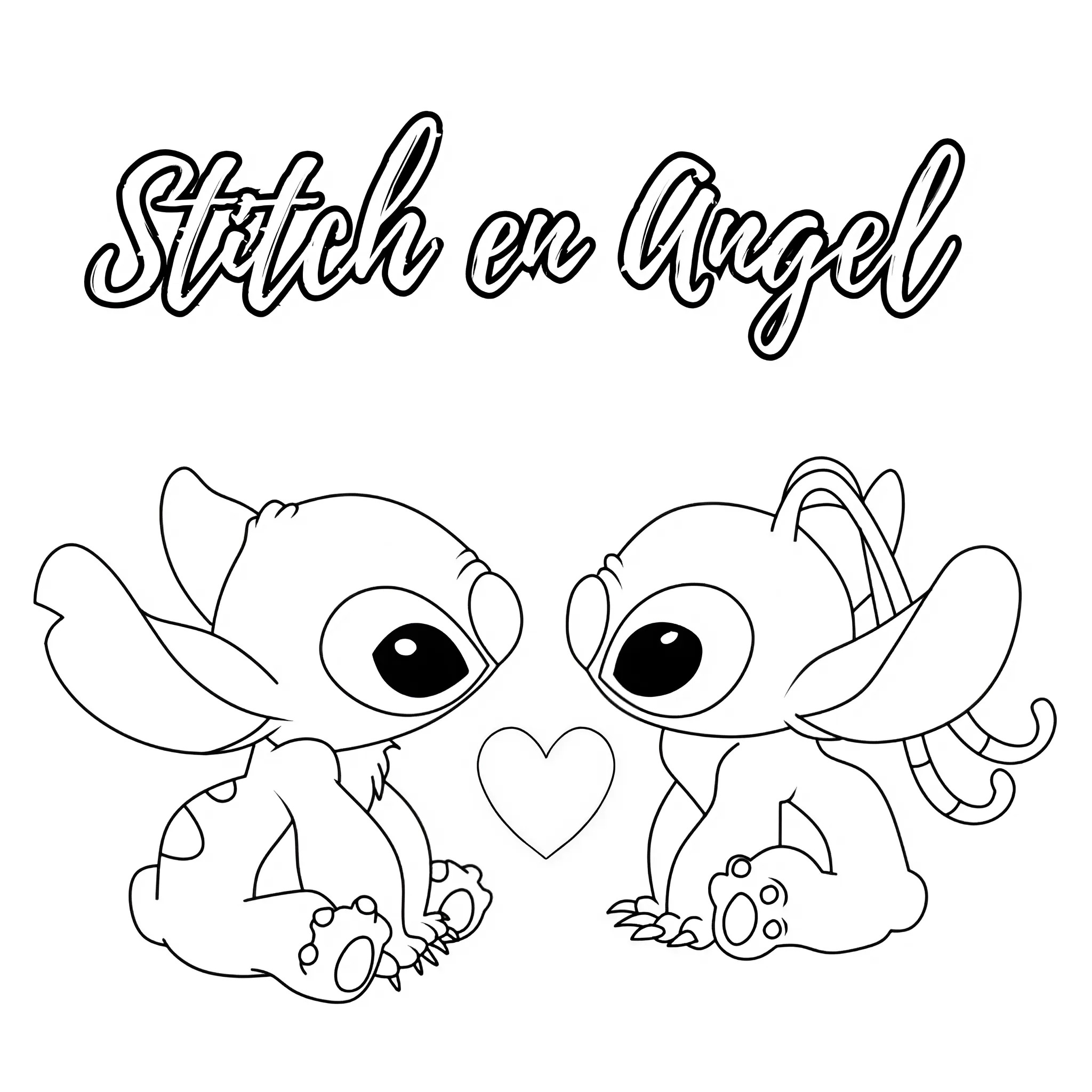 Coloriages Stitch Et Angel 12 Pages Imprimables T l chargeables Au 