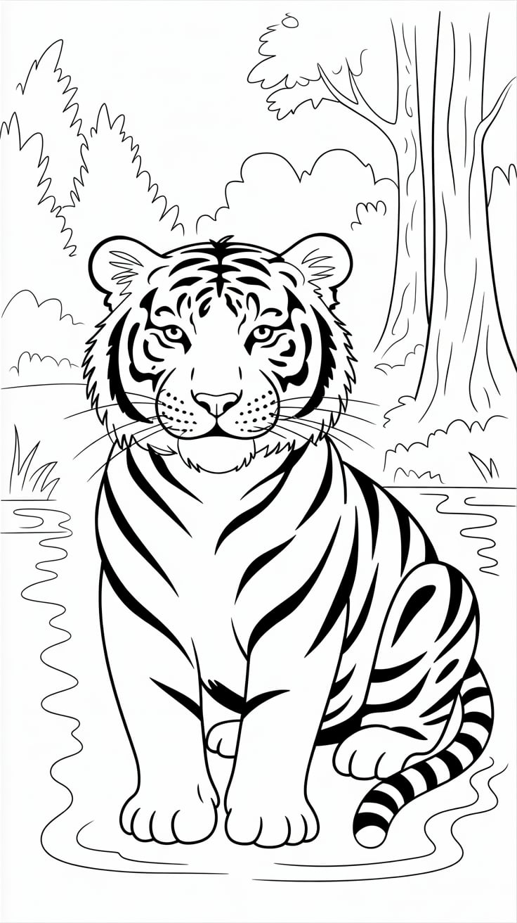 tigre disegno realistico
