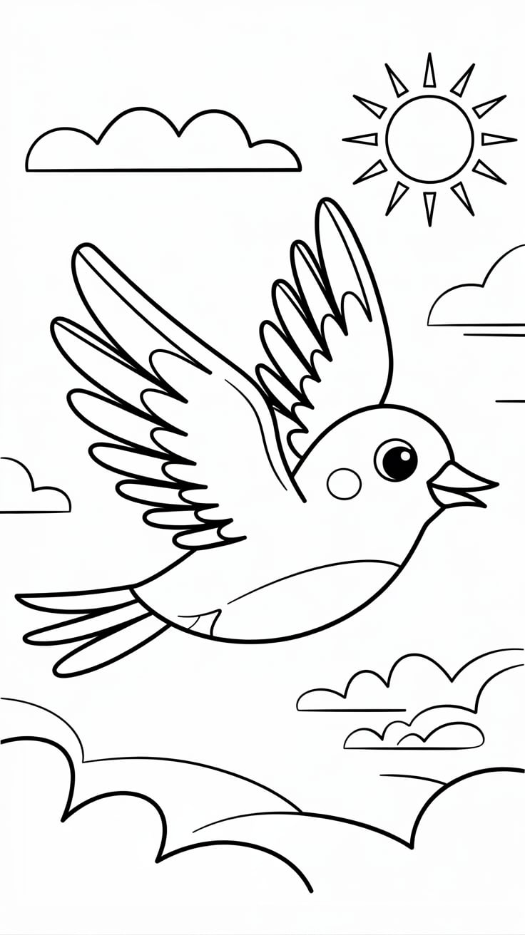 tekening van vogels