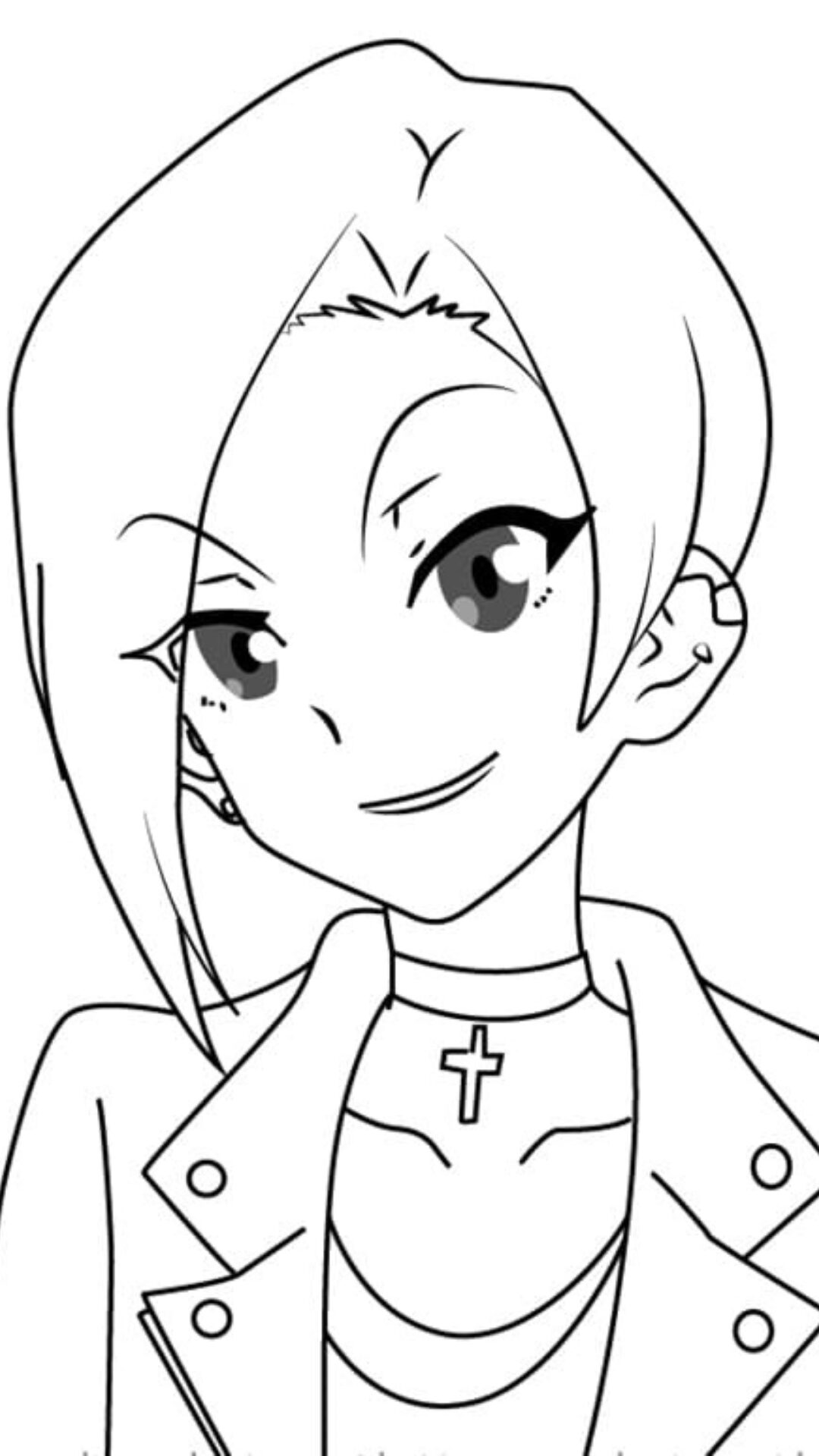 coloriage manga fille style​