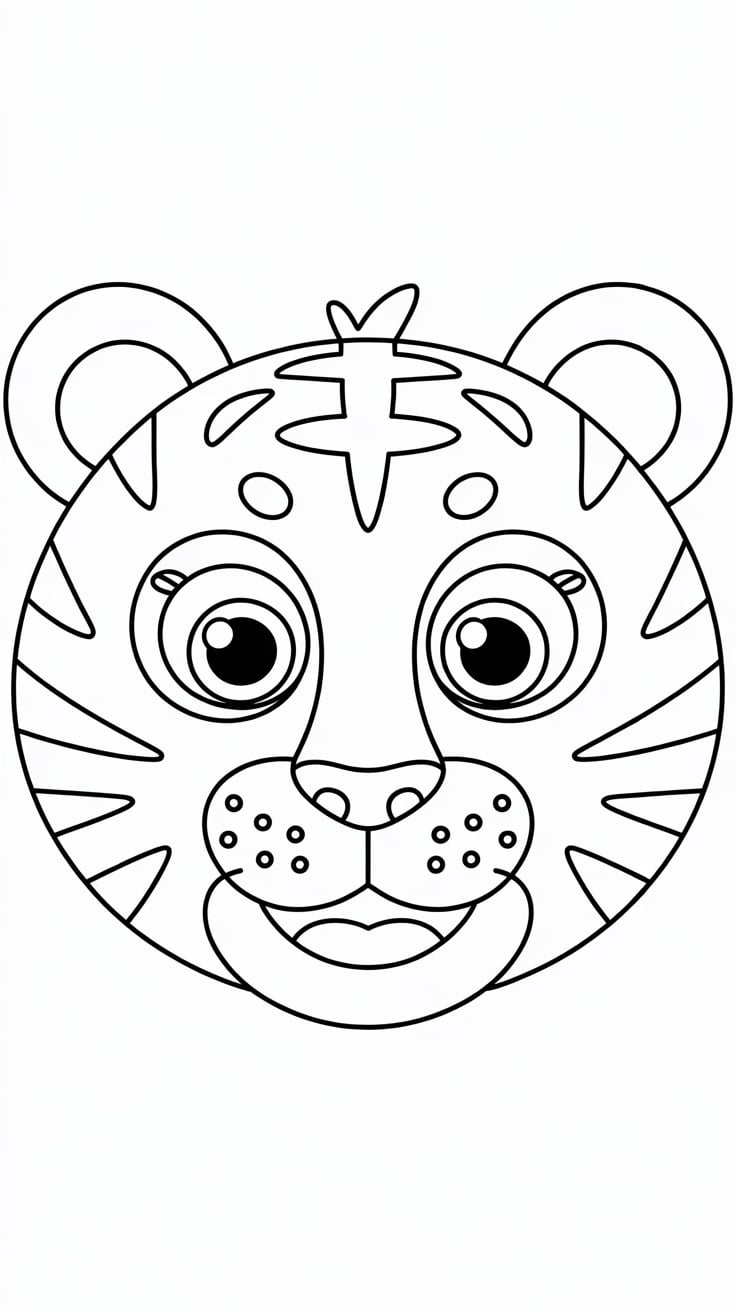 tigre disegno faccia
