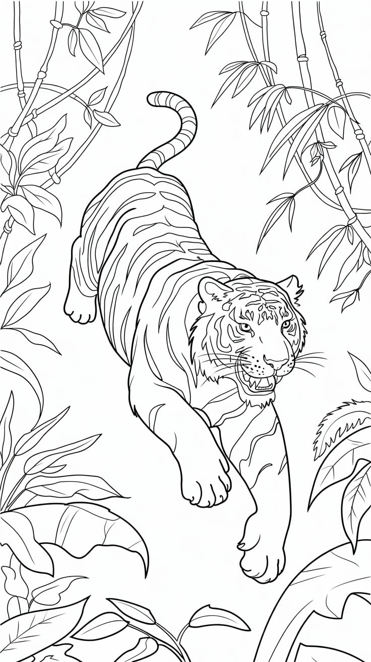 disegni da colorare tigre