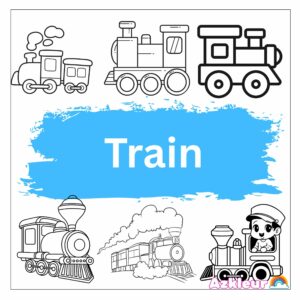 Trem para Colorir