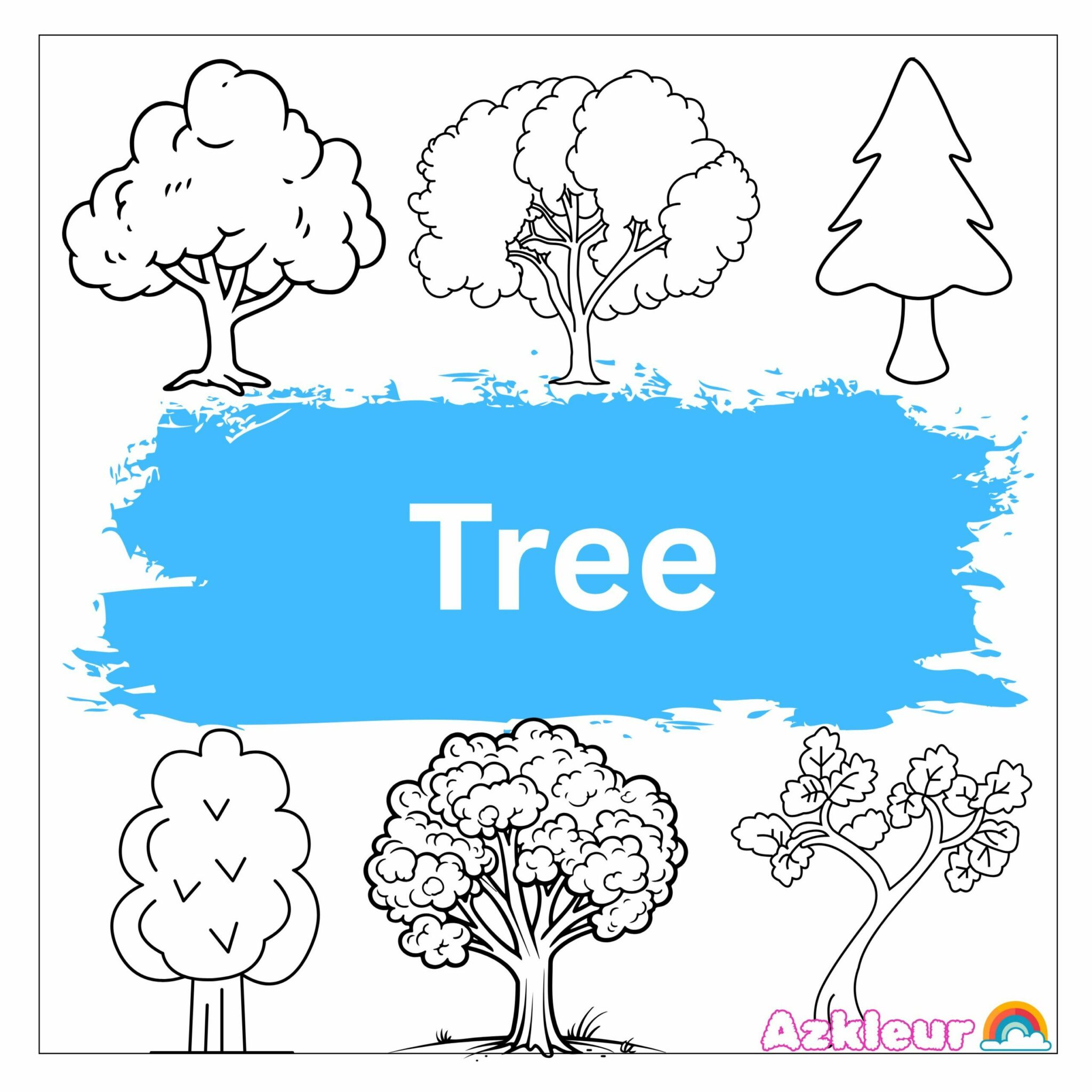 Tree Background Coloring 50 Free Tree Coloring Pages - Printable Coloring Sheets for Kids
