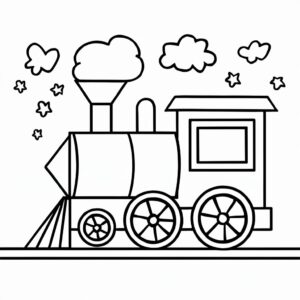 coloring page train