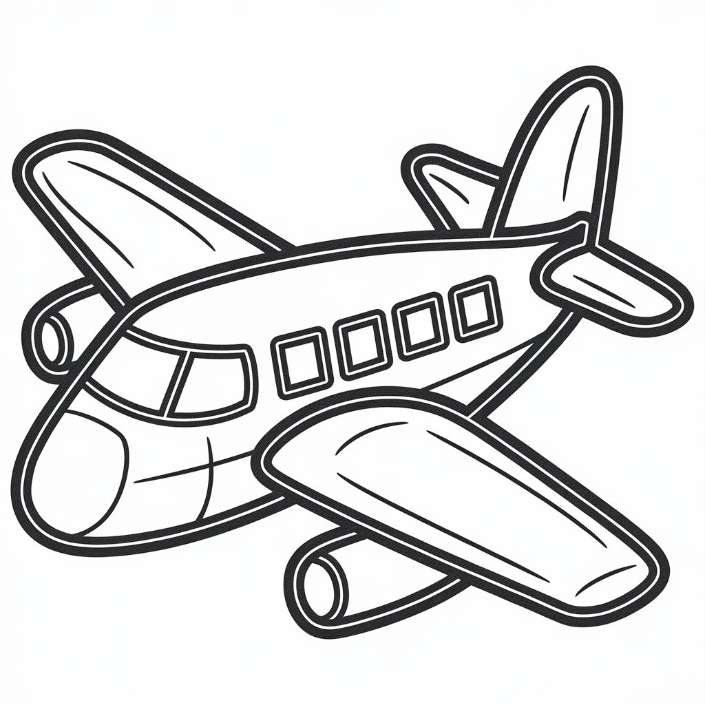 desenhos de avião para colorir
