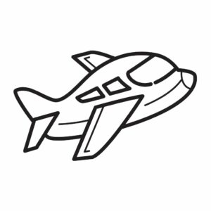 realistic airplane coloring pages