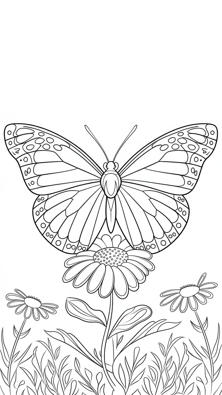 disegno di farfalla da colorare