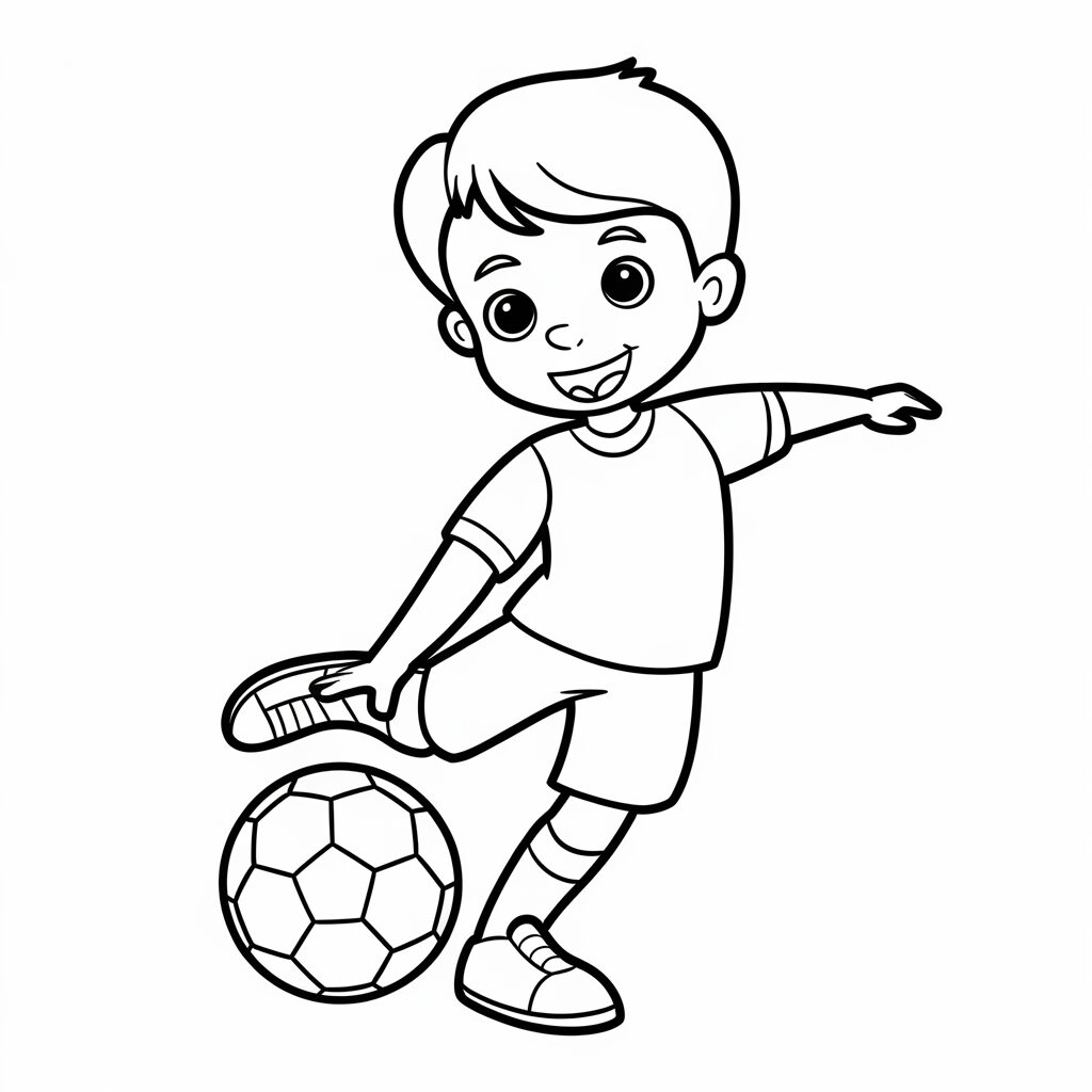 ausmalbild fußballer