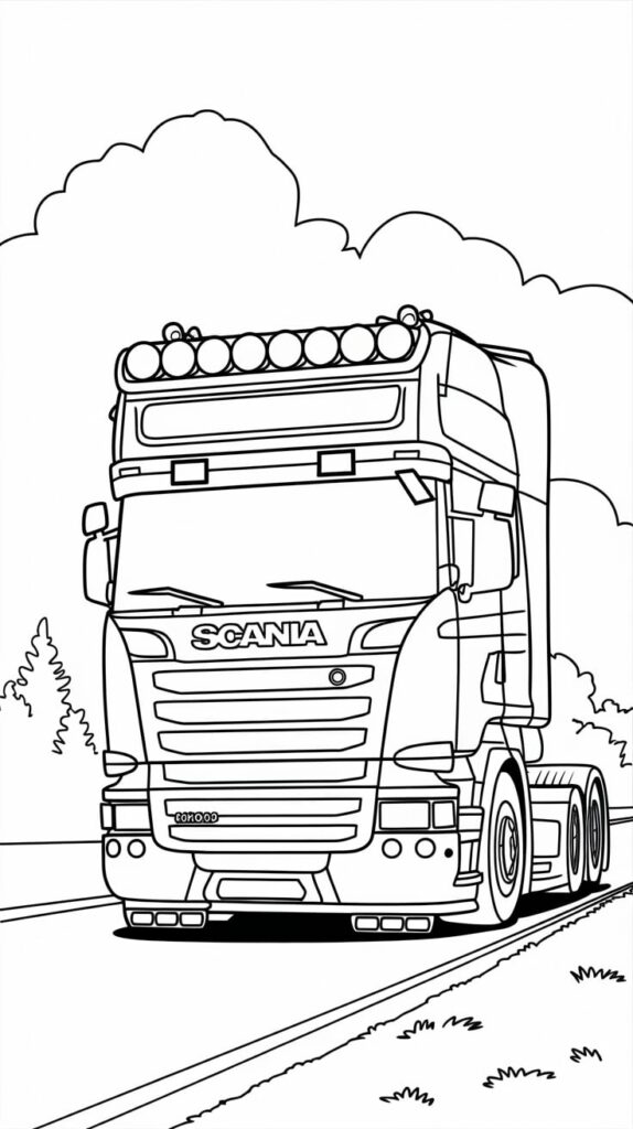 coloring pages garbage truck