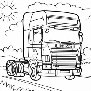 monster truck coloring page