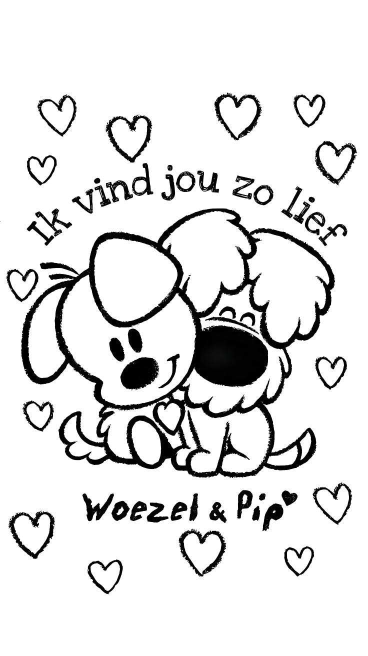 woezel en pip kleurplaat verjaardag