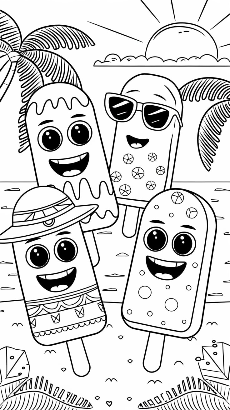 zomer kleurplaten