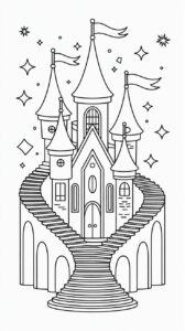 Coloring Page Magical Castle