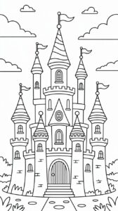 Coloring Page Fairy Tale Castle